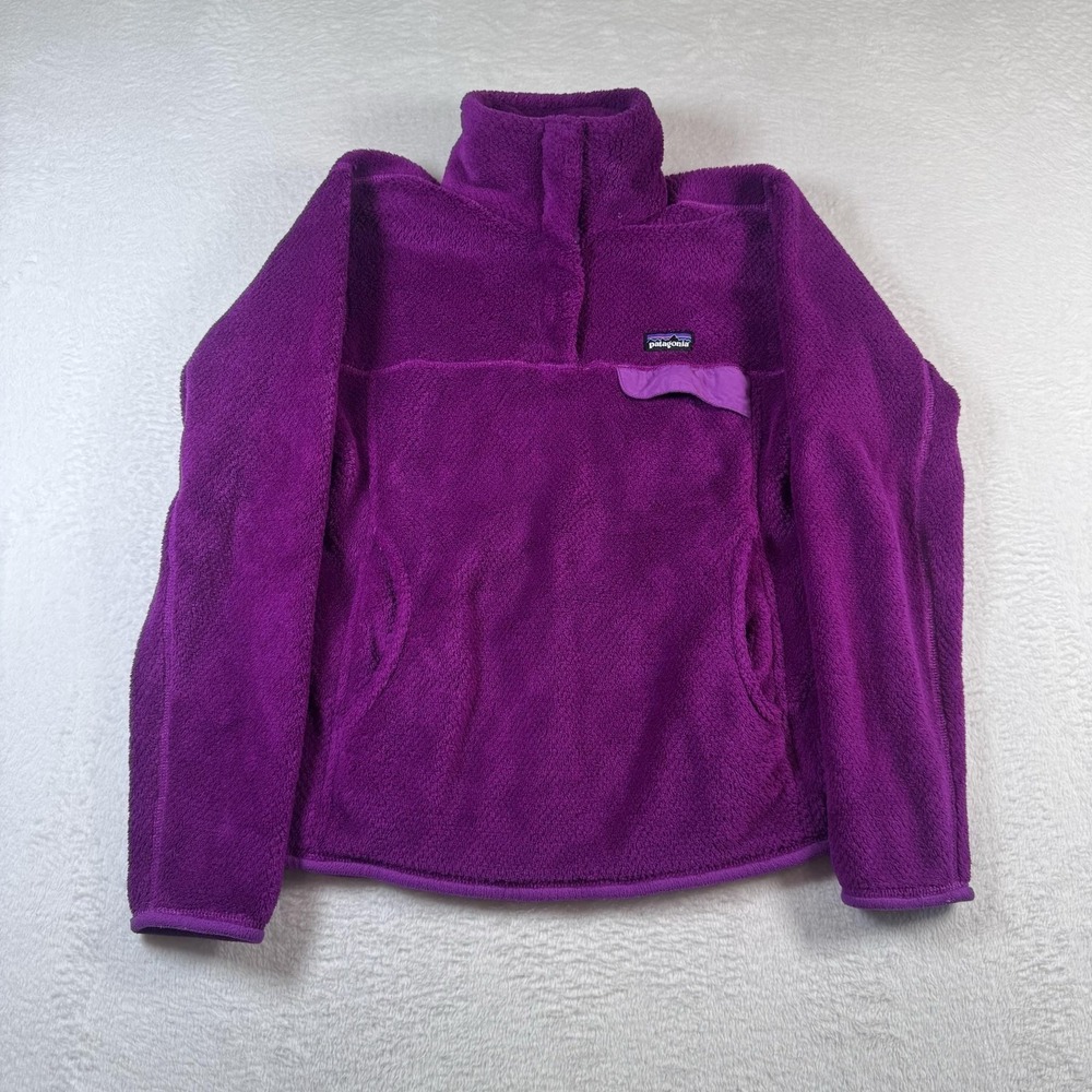 Patagonia Re Tool Snap T Womens Small Purple Polartec Fleece Pullover Sweater
